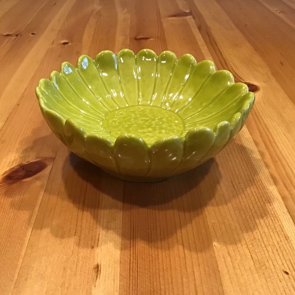 VINTAGE GREEN FLORAL TRINKET DISH - Picture 2 of 4